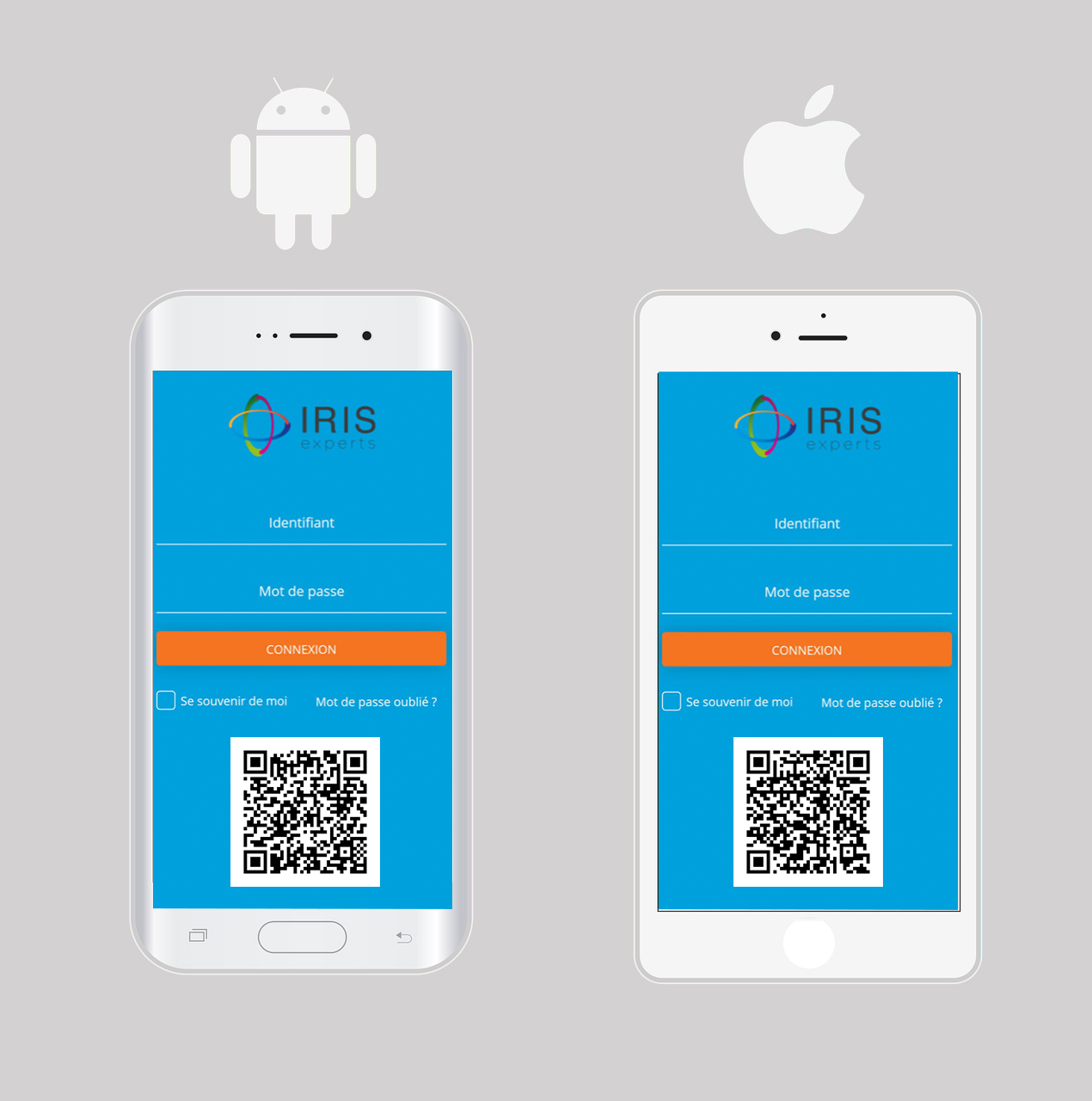 application iris sur iOS et Android