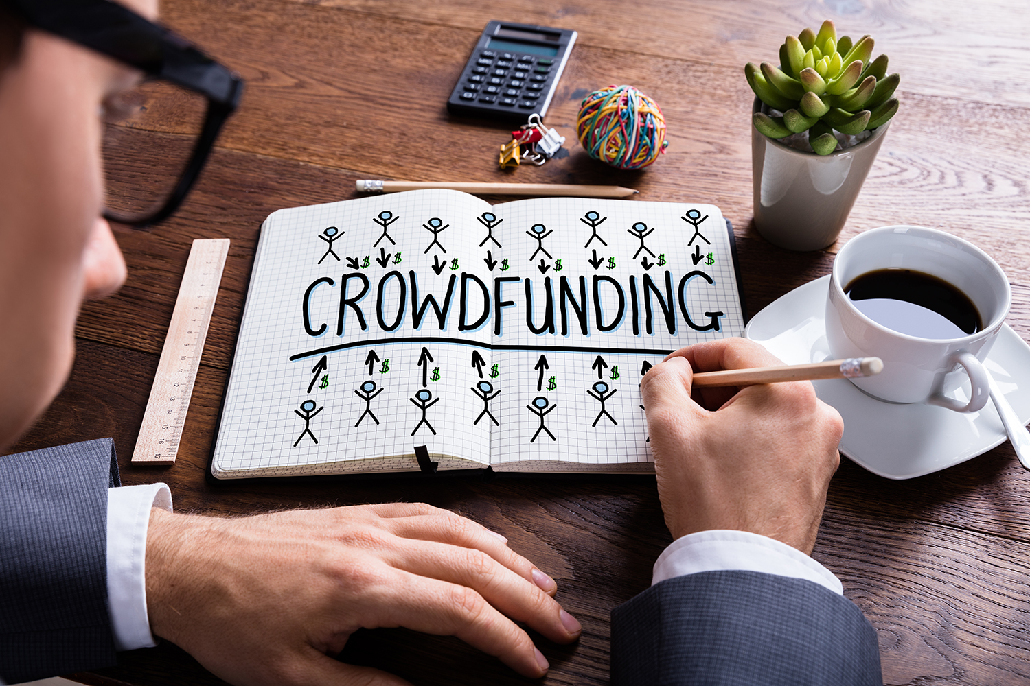 campagne de crowdfunding écrit sur un livre